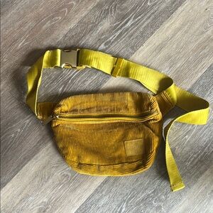 Herschel Yellow Corduroy Belt Bag